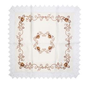 Mitteldecke Stickerei creme-weiß 85x85 cm