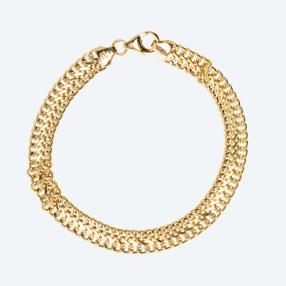 Sadusa-Armband 585 Gelbgold, ca. 18 cm