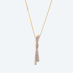 Anhänger mit Kette 585 Gelbgold Diamanten