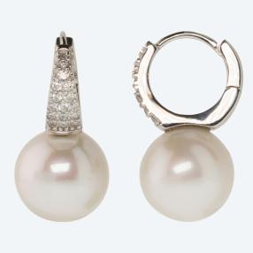 Creolen 925 Sterling Silber Edison Perle