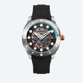 NUBEO Herren-Automatikuhr "Benthic" schwarz