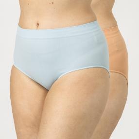 LaIntima 2er Pack Damen Slip haut/hellblau