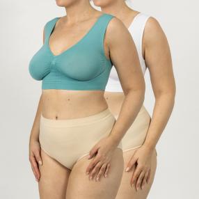 LaIntima 2er Pack Basic-Bustier weiß/grün