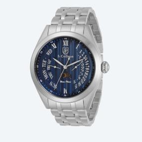 S. Coifman Herrenuhr, Quarz, blau/silberfarben