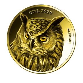 Goldmünze Kauz