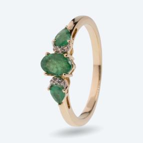 Ring 585 Gelbgold Smaragd