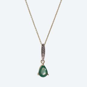 Anhänger 585 Gelbgold Smaragd