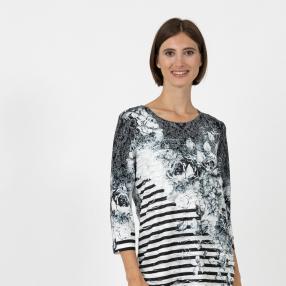 FASHION NEWS Damen-Shirt schwarz/weiß
