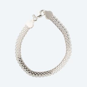 Bismarck-Armband 925 Sterling Silber, ca. 19 cm