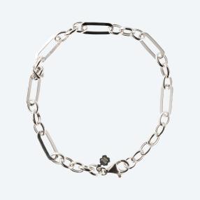 Armband 'Paperclip' 925 Silber, ca. 20 cm