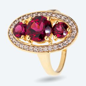 Ring 585 Gelbgold Granat