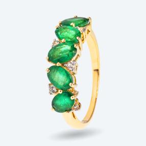 Ring 585 Gelbgold Smaragd