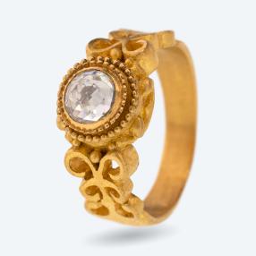 CEVHERUN Ring 990 Gelbgold Diamant Gr.19