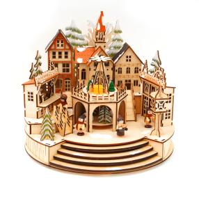 LED-Holzdeko Winterstadt