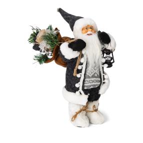 Weihnachtsmann Vali 30cm, grau, stehend