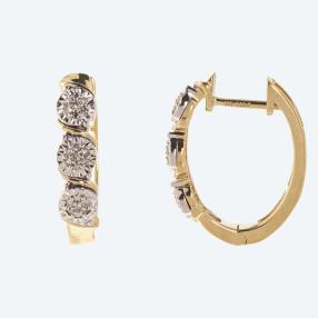 Creolen 375 Gelbgold Diamanten