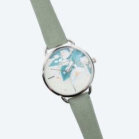 Excellanc Damenuhr, Quarz, mint, floral