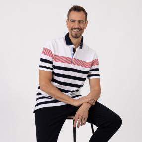 bugatti Herren Poloshirt weiß