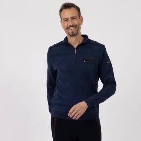 bugatti Herren Troyer-Sweatshirt blau