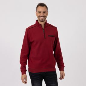 bugatti Herren Troyer-Sweatshirt rot