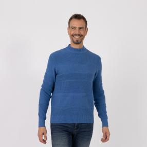 bugatti Herren Pullover mittelblau