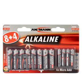 Alkaline Batterien 8x AA+4x AAA