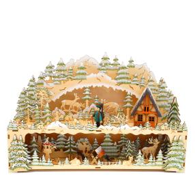 LED-Lichterbogen Wald Holz