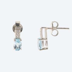 Ohrhänger 925 Sterling Silber Topas behandelt