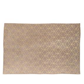 Kuscheldecke taupe-gold 120x160cm