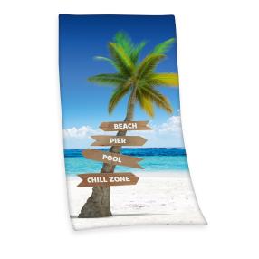 Badelaken Palme und Meer