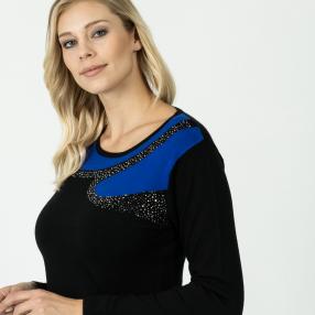 TRENDS by J. Leibfried Damen-Pullover schwarz/roy