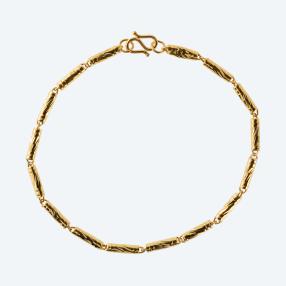 Armband "Bamboo link" 999 Gelbgold, ca. 19cm