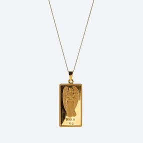 Anhänger Schutzengel 999 Gelbgold