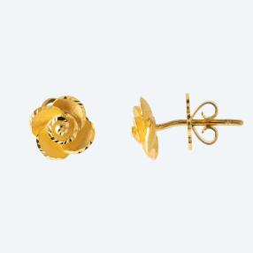 Ohrstecker Blüte 999 Gelbgold