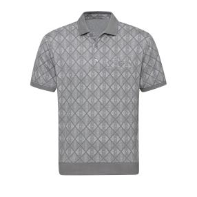 MARCO DONATI Herren-Poloshirt grau/meliert