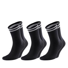 wäschepur 3er Pack Herren-Socken schwarz