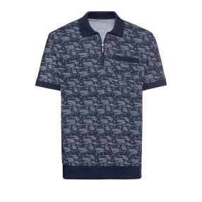 MARCO DONATI Herren-Poloshirt marine/bedruckt