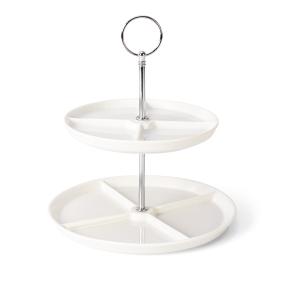 Etagere 2 Lagen Porzellan