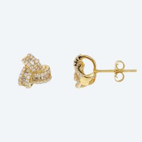 Set 3tlg 925 Silber vergoldet Zirkonia