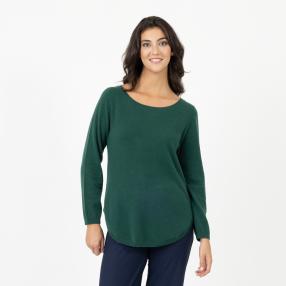 100% KASCHMIR Damen-Pullover, U-Boot rosmarin