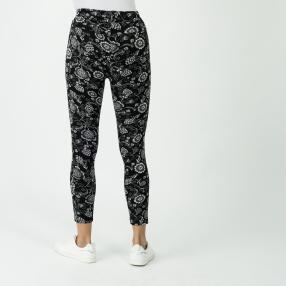 FASHION NEWS Thermo-Fleece-Leggings schwarz/weiß