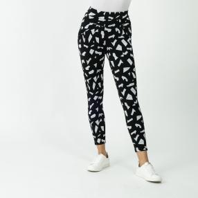 FASHION NEWS Thermo-Fleece-Leggings schwarz/weiß