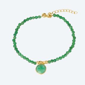 Armband vergoldet Smaragd