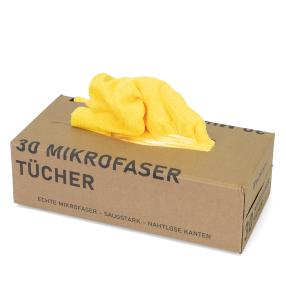 Mikrofasertücher in Spenderbox 30 Stück gelb