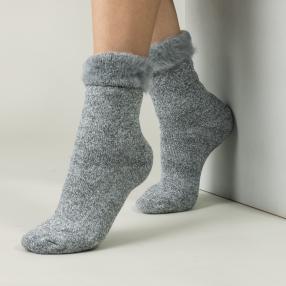 Lady Mega Thermo Socken Cozy grau
