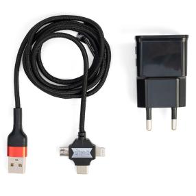 Dual USB Charger + 3in1 Ladekabel