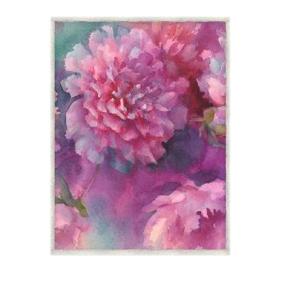 Sherpa-Decke Blumen pink 130x160cm