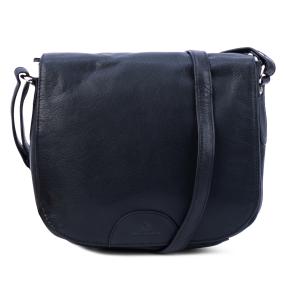 The Skandinavian Leder Umhängetasche schwarz
