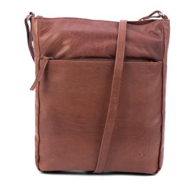 The Skandinavian Leder Umhängetasche cognac