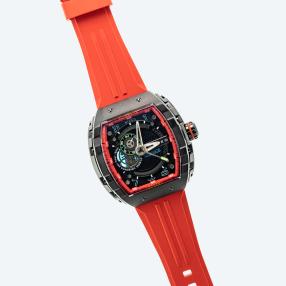 NUBEO Herren-Automatikuhr "Magellan" schwarz-rot